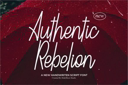 Authentic Rebelion || Handwritten Script Font