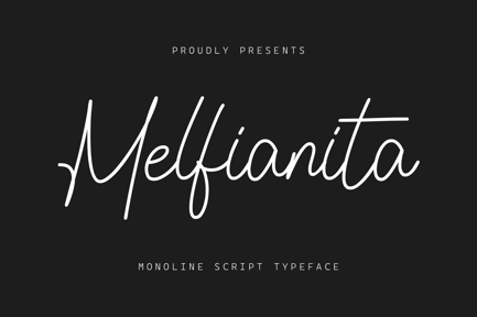 Melfianita – Monoline Script Font