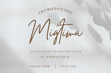 Migtima – Signature Handwritten Font