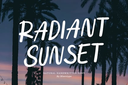 Radiant Sunset – Natural Handwritten Font