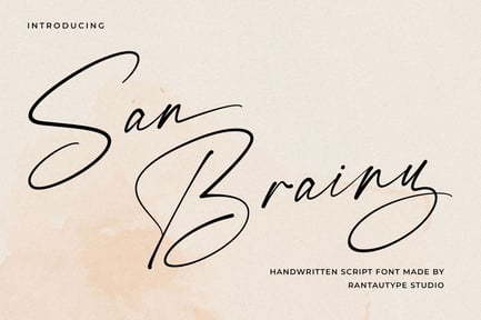 San Brainy Handwritten Script Font