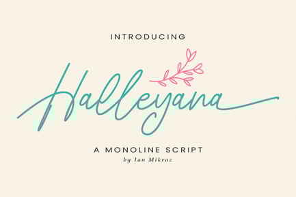 Halleyana – A Monoline Script