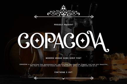 Copacova – A Modern Unique Sans Serif Font