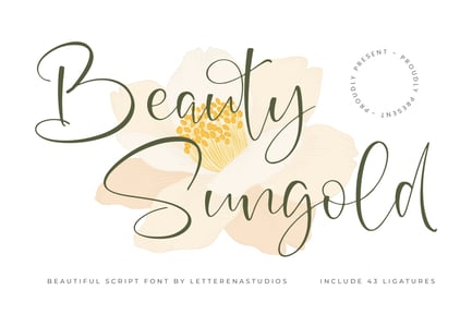 Beauty Sungold Script Font