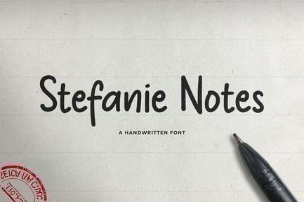 Stefanie Notes – Handwritten Font