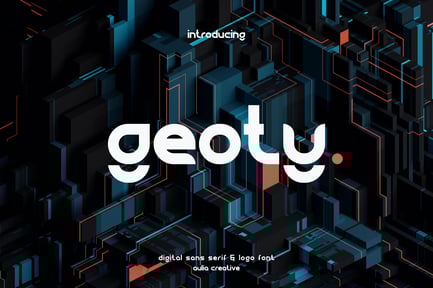 Geoty – Modern Display Digital Logo Typeface