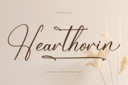 Hearthorin Modern Handwritten Font
