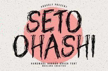 Seto Ohashi Handmade Horor Brush Font