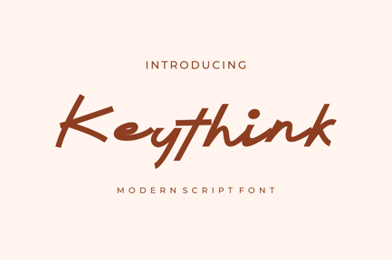 Keythink – Modern Script Font
