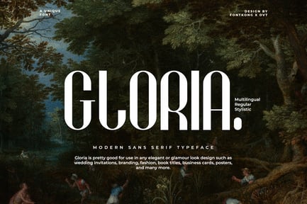 Gloria – A Modern Sans Serif Typeface
