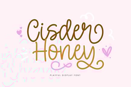 Cisder Honey – Monoline Playful Script Font
