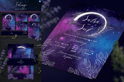 Foliage Wedding Invitation Set