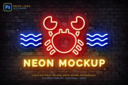 Neon Logo Mockup