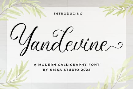 Yandevine – Wedding Font