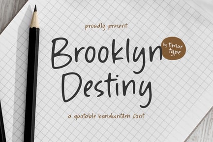 Brooklyn Destiny – Quotable Handwritten Font TT