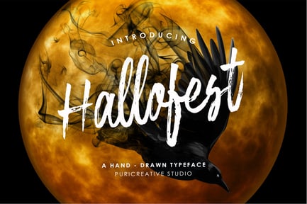 Hallofest – Handwriting Brush Font
