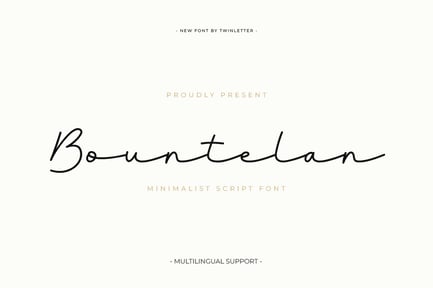 Bountelan – Script Monoline Font