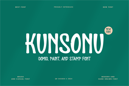 Kunsonu – Paint & Stamp Font