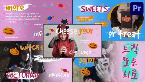 Halloween Kids Typography for Premiere Pro