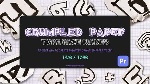 Crumpled Paper Typeface Maker Mogrt