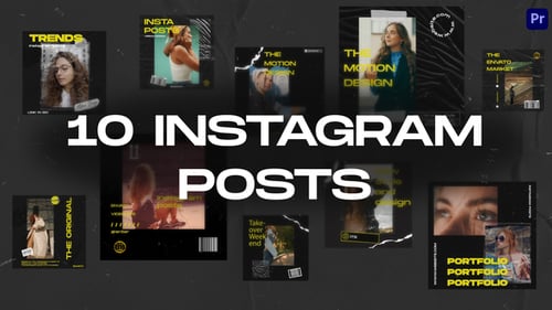 10 Instagram Posts Mogrt