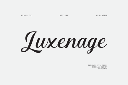 Luxenage Display Script Font