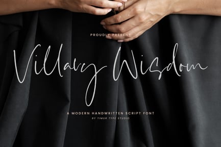 Villary Wisdom – Modern Handwritten Script Font TT