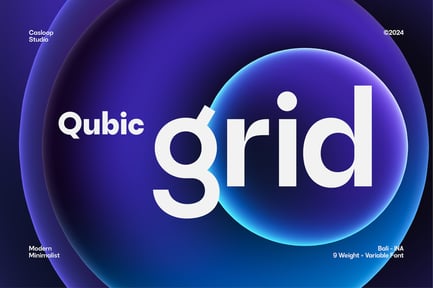 Qubic Grid – Modern Grotesk Variable Royal Future