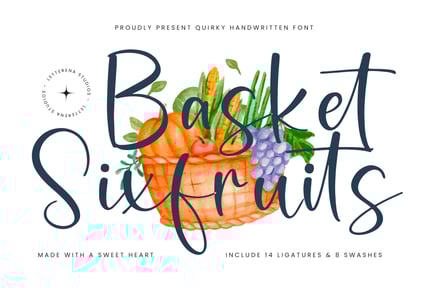 Basket Sixfruits Quirky Handwritten Font