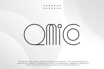 Qmico – Modern Minimal Art Deco Font