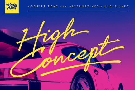 High Concept: A Slick Marker Pen Script Font