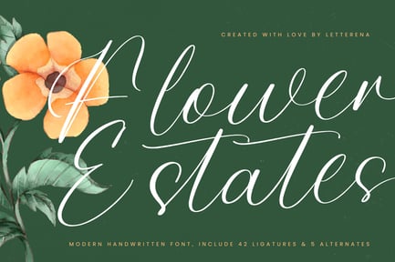 Flower Estates Modern Handwritten Font