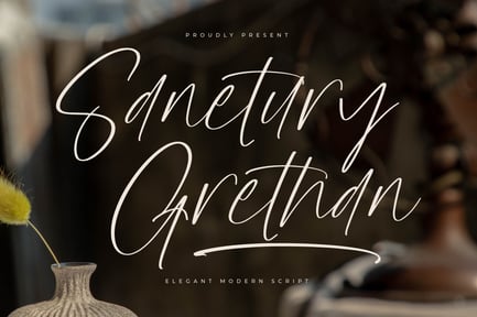 Sanetury Grethan Elegant Modern Script