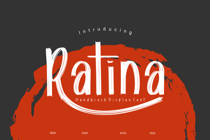 Ratina – Hand Brush Display Font