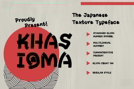 Khasioma – Japanese Texture Font