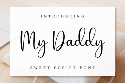 My Daddy – Crafted Script Font