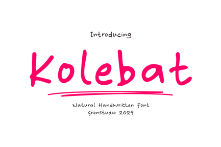 Kolebat – Natural Handwritten Font