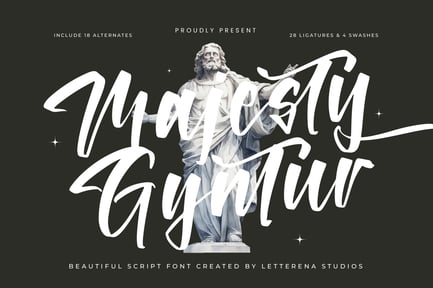 Majesty Gyntur Script Font