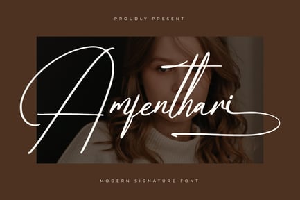 Amfenthari Modern Signature Font