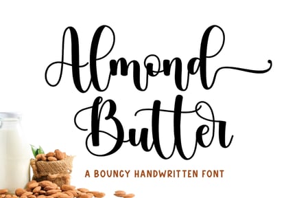 Almond Butter – Script Bouncy Font