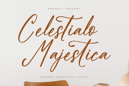 Celestialo Majestica Modern Freestyle Script