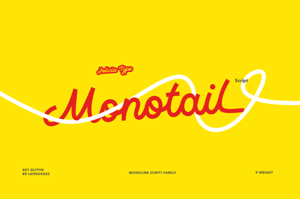 Monotail Script | Monoline Font Family