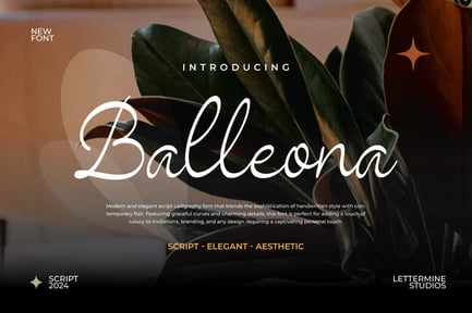 Balleona – Elegant Handwritten Script Typeface