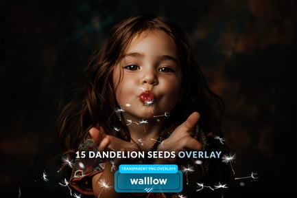 Realistic dandelion png transparent overlays