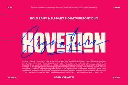 Hoverion – Sans & Signature Font Duo