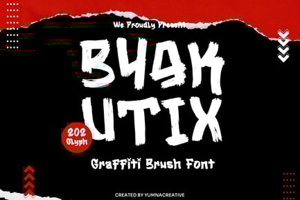 Byakutix – Graffiti Brush Font