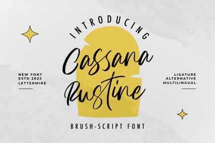 Cassana Rustin – Handwritten Brush Script Font