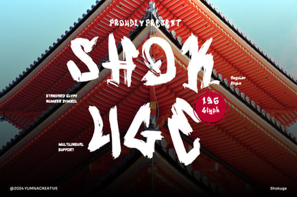 Shokuge – Japanese Brush Font