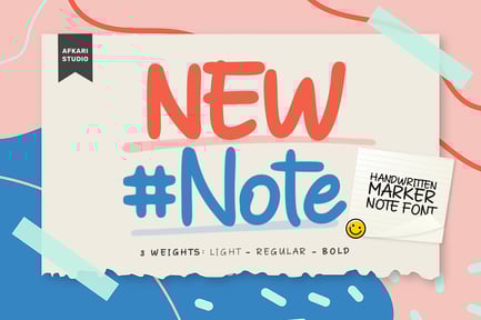 New Note – Handwritten Marker Note Font