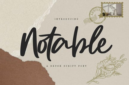 Notable – A Brush Script Font